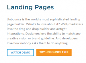 landing page builder features