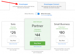 Grasshopper plans pricing
